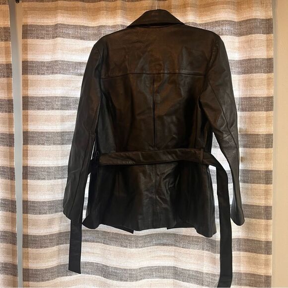 New‎ York & Company Black Leather Jacket Size Medium - Picture 2 of 10